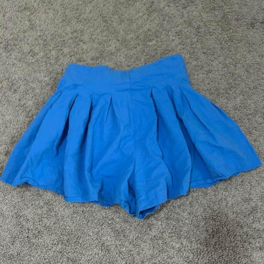 Women's Blue Pleated Skort